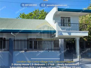 FOR SALE: Newly Renovated 5-Bedroom House For Sale in Cabuyao, Laguna (1 km from SLEX)