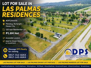 Rush for Sale : 150 sqm Residential Lot in Las Palmas Verdes, Mandug, Buhangin, Davao City | Affordable Selling Price
