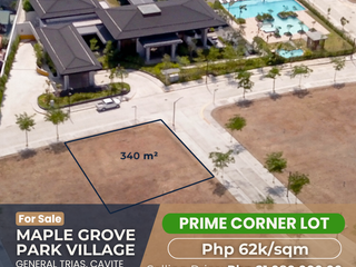 Owner here PRIME Corner LOT For Sale Maple Grove Park Village Lot across Clubhouse General Trias Cavite lot for sale