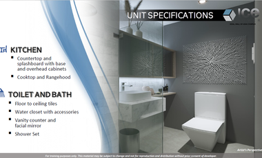 For Sale 1 Bedroom 31.16 sqm Unit in Ice Tower, Mall of Asia Complex, Pasay City