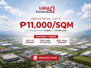 ₱11K/SQM Industrial Lot for Sale Lima Estate, Batangas