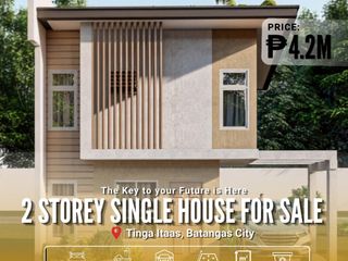 4.2M Brand New 2 Storey Single Attached House & Lot | 3BR For Sale in Tinga Itaas Batangas City - LSS