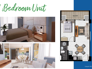 For Sale 1 Bedroom with Balcony for Sale | 10.8M in Canyon Hill Baguio | Limited units available | 1st come 1st serve.