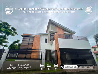 BIG CORNER LOT HOUSE WITH 5 BEDROOMS FOR RENT IN PULU AMSIC NEAR CLARK
