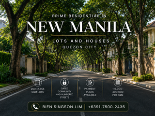 RARE FIND! 220 SQM Residential Lot for Sale in New Manila QC – ₱300K/SQM