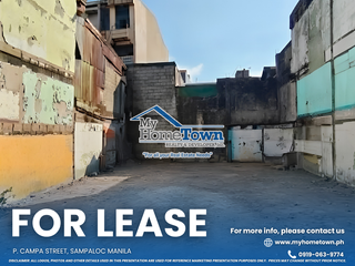 Vacant Lot for lease in Sampaloc Manila