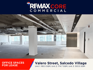 For Rent: 185.5 SQM Office Space in Valero Street, Salcedo Village, Makati City