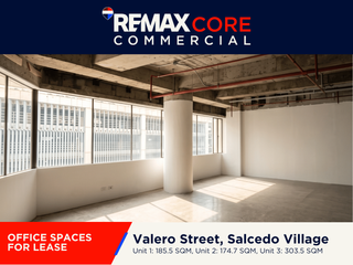 For Rent: 174.7 SQM Office Space in Valero Street, Salcedo Village, Makati City