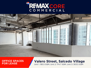 For Rent: 303.5 SQM Office Space in Valero Street, Salcedo Village, Makati City