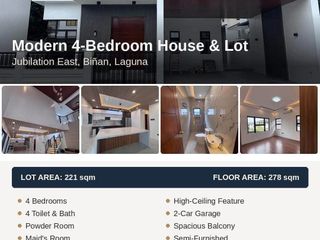 FOR SALE: BRAND NEW MODERN 4-BEDROOM HOUSE & LOT