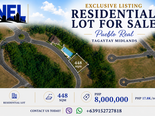 FOR SALE! 448 sqm Residential Lot Pueblo Real, Tagaytay Midlands