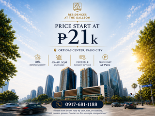 0% INTEREST + Early Move-In! The Residences at The Galleon Condo for Sale in Ortigas for  ₱21K/Month