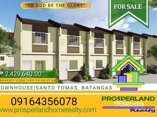 TOWNHOUSE FOR SALE  SANTO TOMAS, BATANGAS APEC – HIGHLAND RESIDENCES 2