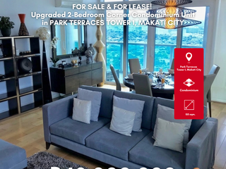 FOR LEASE or SALE Upgraded 2-Bedroom Corner Unit at Park Terraces Makati, Tower 1