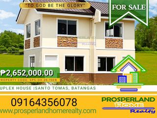 DUPLEX HOUSE FOR SALE  SANTO TOMAS, BATANGAS LE MOUBREZA SOUTH PHASE 2
