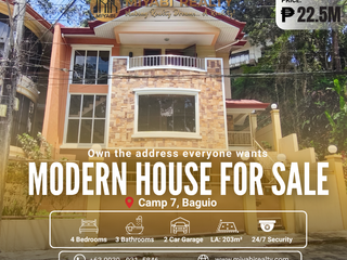 Ready For Occupacy | 22.5M  3 Storey House & Lot  with 24/7 security For Sale in Camp 7 Baguio City - LSS
