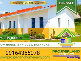 ROW HOUSE FOR SALE  SAN JOSE, BATANGAS|BLO 48 LOT 13,15 GREENMEADOWS RESIDENCES PHASE 5