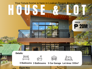 20M | Ready For Occupancy  Brand New House & Lot Near Loakan Airport in Baguio City  For Sale  - LSS