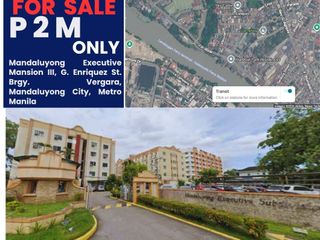 Bank-Foreclosed 1BR Condo Unit in Mandaluyong Executive Mansion III, Brgy. Vergara, Mandaluyong City