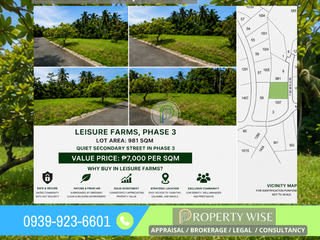 LEISURE FARMS — NEAR GATE AT ₱7,000/SQM