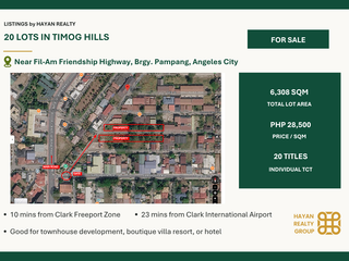 20 Titled Lots for Sale in Timog Hills, Angeles City, Near Clark Freeport Zone