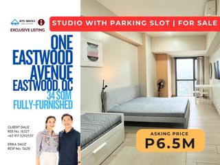 Fully Furnished RFO Studio with Parking in One Eastwood Avenue Tower 2
