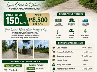 AFFORDABLE RESIDENTIAL FARM LOT FOR SALE IN AMADEO, CAVITE! NEAR TAGAYTAY AS LOW AS 1.2M