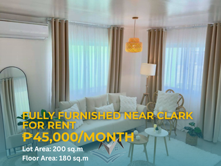 45k Monthly Rental Fully Furnished House and Lot Near Clark