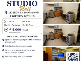 ✨ FOR RENT | Studio Unit in VICEROY T3, McKinley Hill, Taguig City