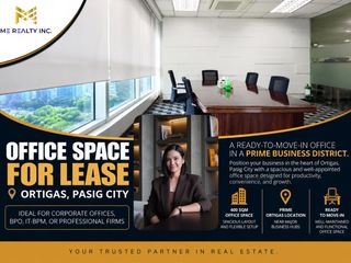 Office Space for Lease Rent 400 sqm in Ortigas Pasig City Ready to Move-in