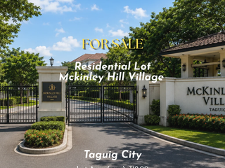 For Sale: Residential Lot in McKinley Hill Village