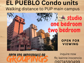 RUSH SALE EL PUEBLO manila condominium near PUP Santa mesa manila