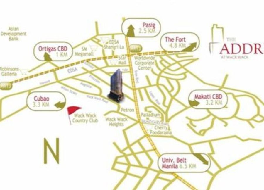 1 Bedroom Condo with Parking For Sale The Address at Wack Wack Rd ...