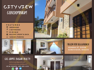 2BR-2BA-2Balcony Walk Up Baguio Condominium with FREE PARKING