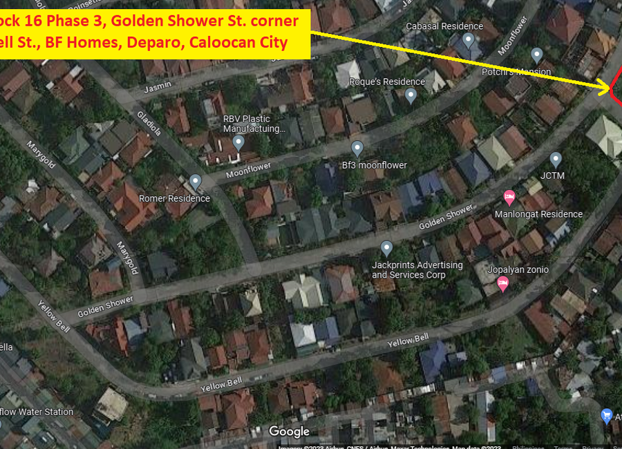 408 sqm Corner Residential Lot For Sale in BF Homes Phase 3 Caloocan