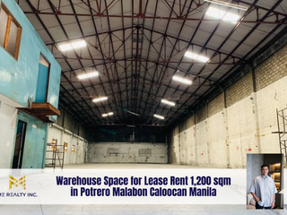 Warehouse Space for Lease Rent 1,200 sqm in Potrero Malabon Caloocan Manila