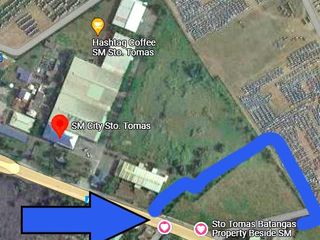 9500 sqm Prime Commercial Lot for Sale beside SM Sto Tomas Batangas Santo Tomas  (1 hectare) With Fence Clean Title along Maharlika Highway and San Ba