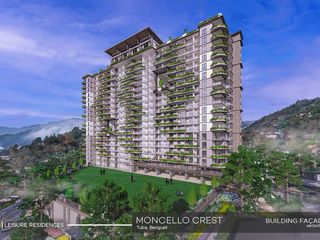 STUDIO UNIT 41.5SQM CONDOTEL LEISURE INVESTMENT RENT TO OWN IN BENGUET NEAR BURNHAM PARK MONCELLO CREST DMCI