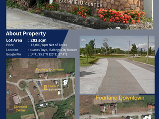 Residential Lot- Earthfiled, Fourlane Balanga City Bataan