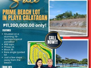 Prime Beach Lot for Sale at Playa Calatagan Village, Barangay Sta. Ana, Calatagan, Batangas