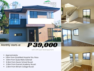 House and Lot for Sale in AVERDEEN ESTATE NUVALI near Miriam College,Mondia,Mirala Lumira