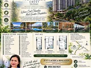 PRESELLING CONDOTEL Moncello Crest Condotel by DMCI Leisure Residences near Baguio City