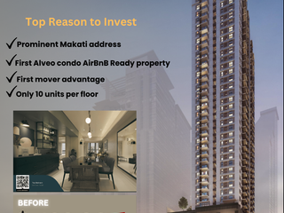 2BR with balcony CONDO IN MAKATI AIRBNB ALLOWED TURNOVER BY 2028