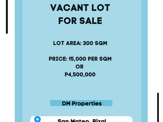 For Sale: Vacant Lot at Vista Hermosa, Brgy. Gulod Malaya, San Mateo, Rizal