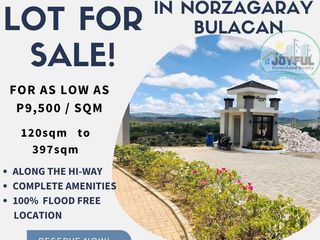 Lot for sale in Norzagaray Bulacan - 120sqm to 397sqm